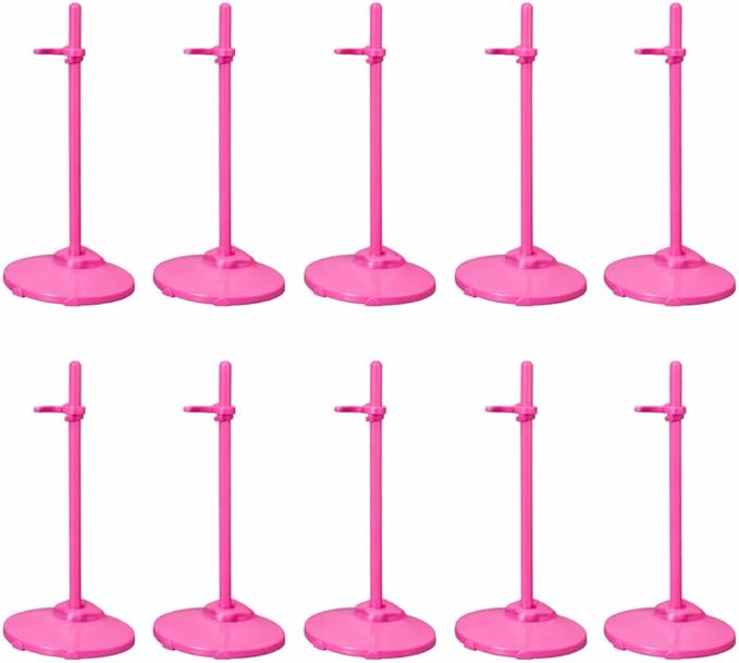 QINGZHE Stands Compatible with Barbie Doll, Pink Doll Stands for Display Barbie,22PCS Stands Compatible with Barbie
