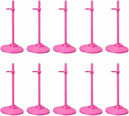 QINGZHE Stands Compatible with Barbie Doll, Pink Doll Stands for Display Barbie,22PCS Stands Compatible with Barbie