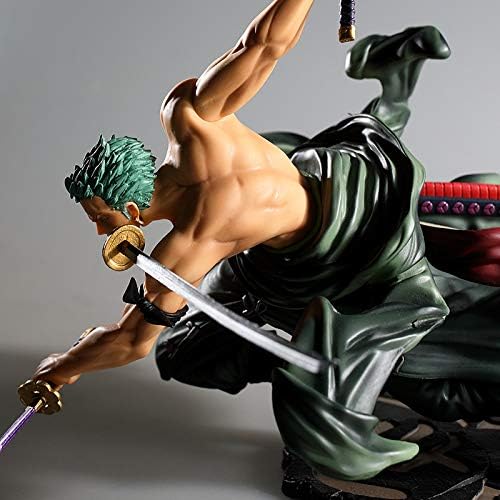 Roronoa Zoro Action Figure, Three Swords Zoro Anime Character Statue 7 inch PVC Collection Model Doll Toy Gift for Girls and Boys