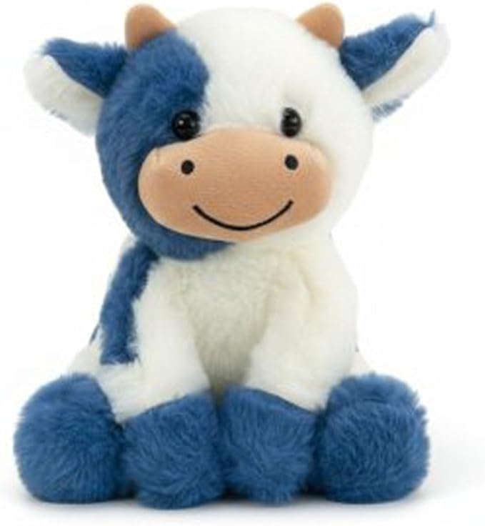 Cow Stuffed Animals Soft Plush Cute Cow Doll for Boys Girls 11.8in (zuo NIU Shen lanse 30cm)