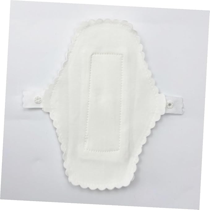 Mipcase 3pcs Cloth Sanitary Pads Washable Reusable Panty Liners with Button Fixing Soft Underpants Lining for Women Travel Daily Use