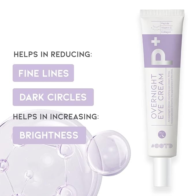 Eye cream for dark circles puffiness and bags anti aging wrinkles korean cream peptide, vitamin c, collagen, vegan under eye treatment 25g