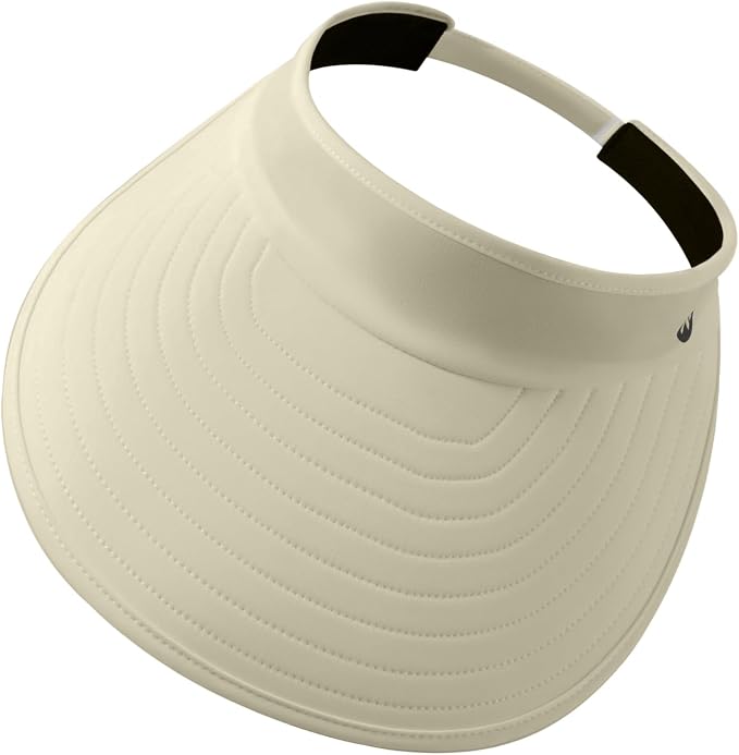 WANDER Sun Visor Hats for Women Wide Brim UV Protection Adjustable Large Golf Beach Cap Packable Travel Sport Visor