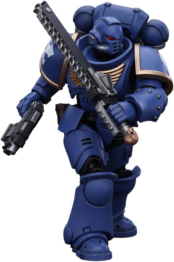 JOYTOY Action Figure 1/18 Warhammer 40,000 Space Marines Ultramarines Outriders Brother Catonus Collection Model Birthday Gifts 4.8 Inches