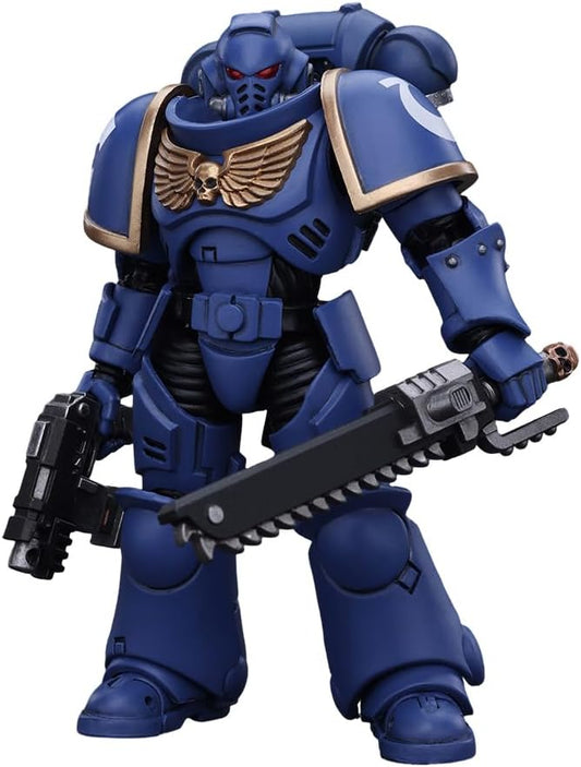 JOYTOY Action Figure 1/18 Warhammer 40,000 Space Marines Ultramarines Outriders Brother Catonus Collection Model Birthday Gifts 4.8 Inches