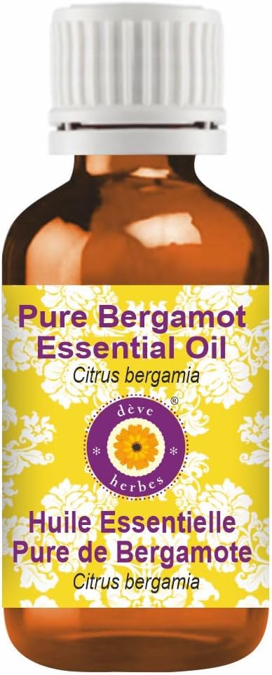 dève herbes Pure Bergamot Essential Oil (Citrus bergamia) Steam Distilled 10ml (0.33 oz)
