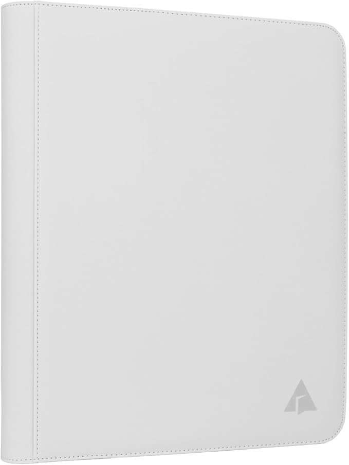Top loader Binder, Holds 432 Top Loaders, 9 Pockets Top Loader Binder with Sleeves for Cards in 3'' x 4'' Top loaders -White