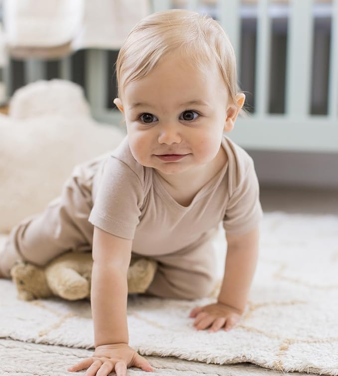 Burt's Bees Baby Bodysuits, Short Sleeve and Long Sleeve One-Pieces, 100% Organic Cotton
