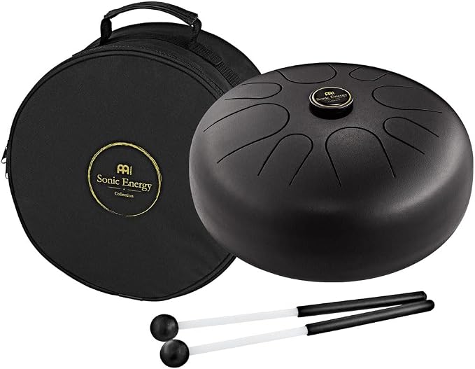 Meinl Sonic Energy Steel Tongue Drum 8 Notes 16" with Mallets, Bag — Sound Healing Instrument for Musical Education, Meditation, ASMR, Yoga