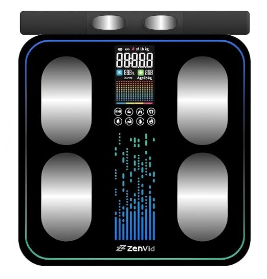 Smart Scale for Body Weight，8-Electrode Digital Bathroom Scale