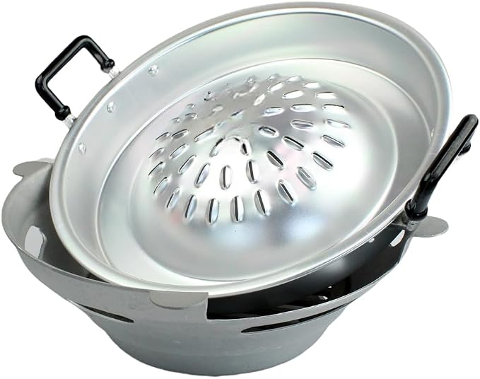 1Set(Pan+Stove) Mookata Thai Korean Bbq Smoke Steak Grill Charcoal Aluminium 14"