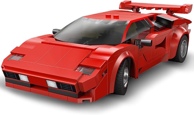 CaDA C51085W Red Shadow Sports Car Building Block Model, 1:20 Scale, 328 Precision Assembled Pieces, Programmable Original High-Performance Supercar Collectible Model