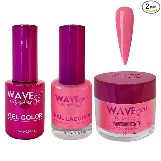 WAVEGEL Soak-Off Gel, Nail Lacquer & Acrylic/Dip Powder Matching Set - Princess Collection - #93 Healthy Looking