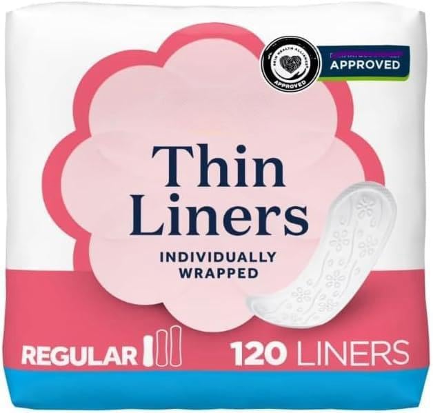 Equate Thin Liners, Regular, Unscented, 120 Count
