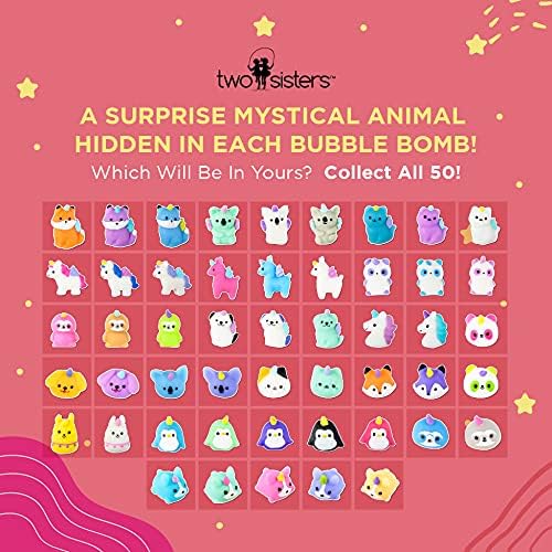 Mystical Bath Bombs for Girls and Boys with Surprise Toys Inside (6 Pack) - Large Bubble Bath Bombs for Kids - Fruity Scents, Fizzies, Made in USA, Mystic Animal - Ideal Birthday Gift by Two Sisters