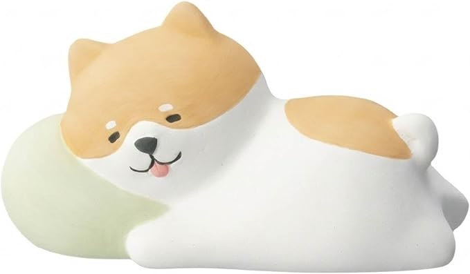 Passive Stone Diffuser, Cute Animal Series Aromatherapy Oil Diffuser for Tabletop Decor (1, Napping Shiba)