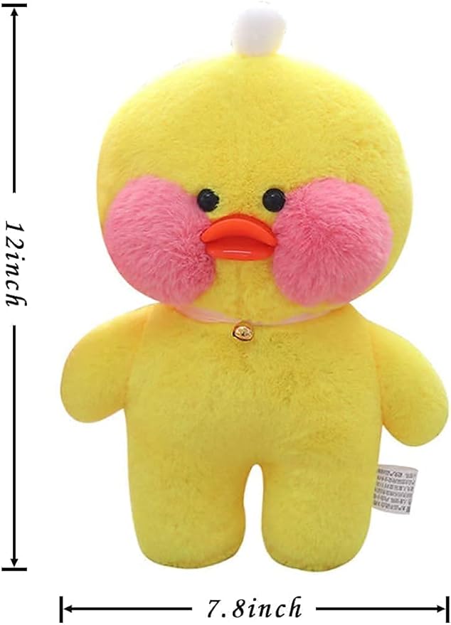 Yellow Duck Stuffed Animals Plush Toy with Removable Clothes Cute Soft Duck Plush Stuffed Gifts for Kids - 12 Inch ([4ACC] Knitted Hat Suit, Duck-12)