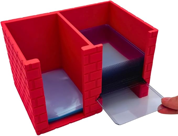 EnderToys CardCare Lite (Red Brick) - Toploader Dispenser - Penny Sleeve Holder