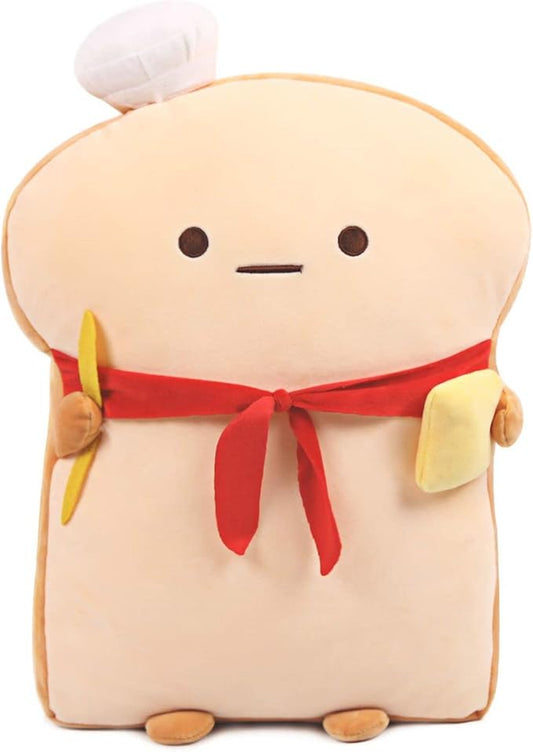 Toast Bread Pillow Funny Food Plush Toy Pillows Small Cute Stuffed Plush Sofa Pillow (Toast, Brown)
