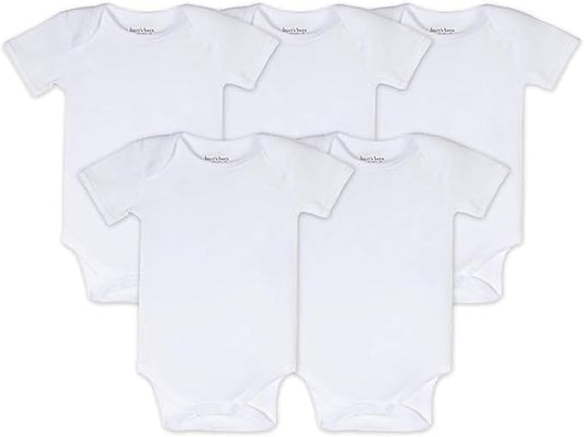 Burt's Bees Baby Bodysuits, Short Sleeve and Long Sleeve One-Pieces, 100% Organic Cotton