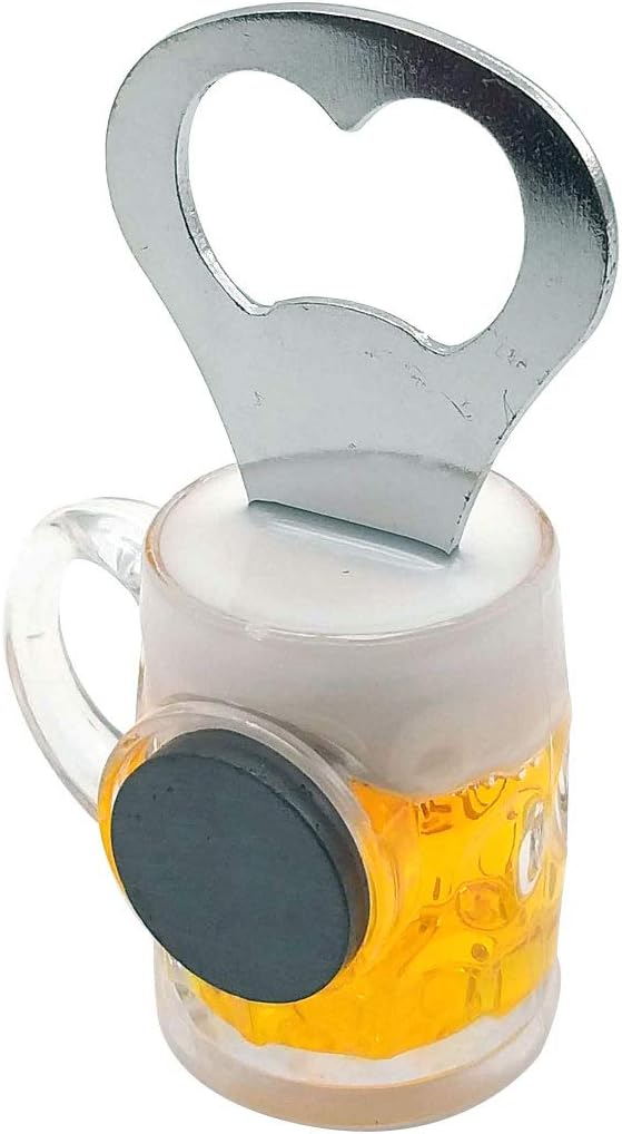 Creative Acrylic Beer Bottle Opener Beer Mug Shape Bottle Opener Kitchen Accessories Fridge Magnets (C)