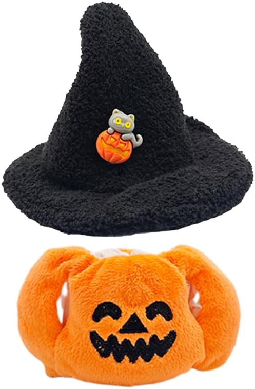 Halloween Clothes Set, Hat & Overalls Set for 17cm Accessories Suit, Cute Clothes for Dress up Unique Style for Halloween Decorations Party Favor