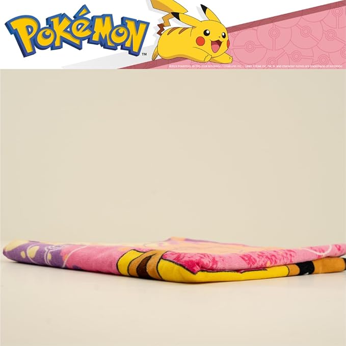 Pokemon Girl Anime Kids Super Soft Cotton Bath/Pool/Beach Towel, 58 in x 28 in, (Officially Licensed Product) By Franco