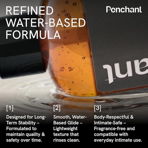 Penchant Classic Water-Based Personal Lubricant for Women and Men – Smooth Clean-Rinsing Personal Lube for Everyday Use - Unscented, Condom Compatible Lube for Sex - Made in USA (4 fl oz)