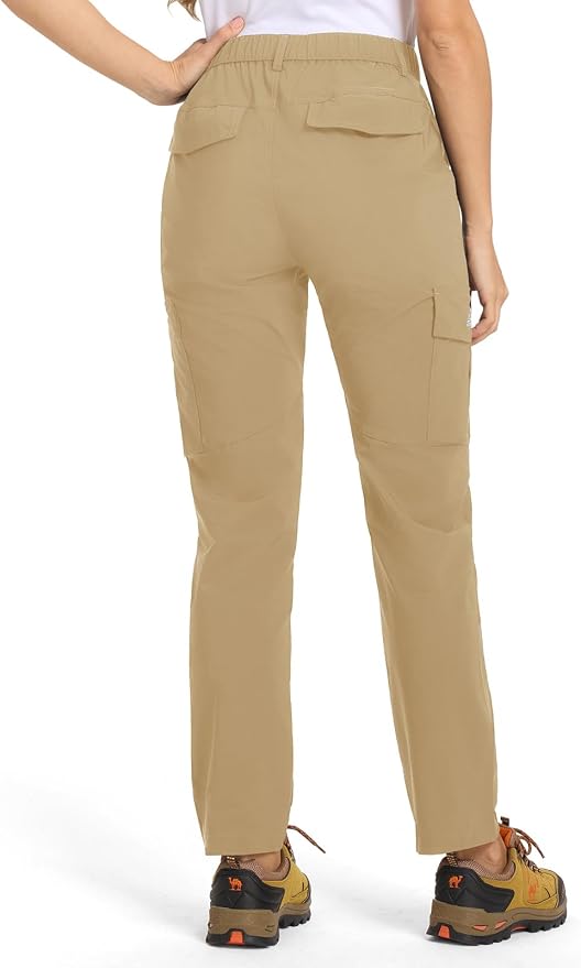 TBMPOY Women's Hiking Cargo Pants Lightweight Water Resistant Quick Dry Fishing Camping Travel Work Pant with 6 Pockets