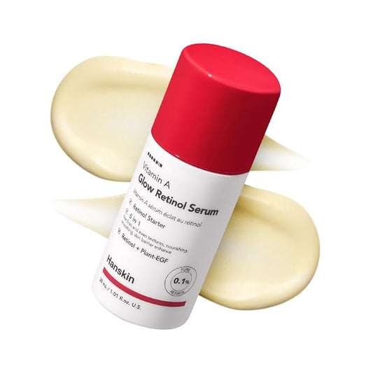 Hanskin 0.1% Pure Retinol Facial Serum for Face, Reduce Fine Lines & Wrinkles, Signs of Aging for Day & Night, Smoothing Firming Revitalizing, Animal Testing Free, Korean Skincare, 30ml/1.01 FL Oz