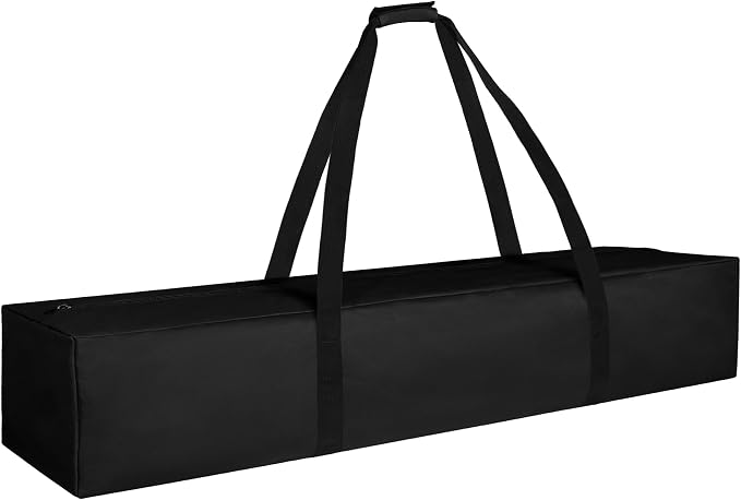 COOLBEBE 45 Inch Tripod Carrying Case - 45x7x7 Inch Storage Bag for Light Stands, Fishing Rods, Tent Poles, and Camera Gear, Water Resistant, Black