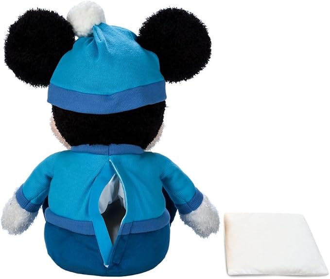 Disney Store Weighted Plush - Mickey Mouse Blissful Buddies - Soft Stuffed Animal with Appliqué Eyes & Shaggy Coat - 25 lb Removable Weight - Ideal Mickey Mouse Toy for Snuggling