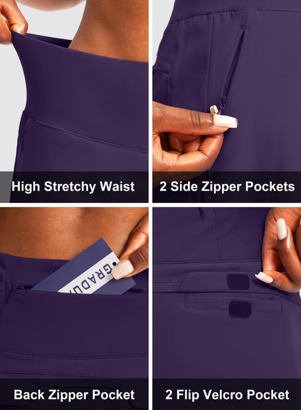 G Gradual Golf Skorts Skirts for Women with 5 Pockets Women's High Waisted Lightweight Athletic Skirt for Tennis Running