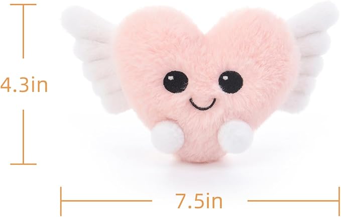 Apricot Lamb Angel Love Stuffed Animals for Kids, Soft Cute Plush Toys for Baby Girl and Boy, 4 Inches