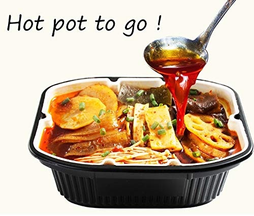 Moxiaoxian Self Heating Hot Pot 3 Boxes no Electric Self Cooking Hotpot Instant Ramen Noodle Soup Base Camping Party (combo pack of 3)