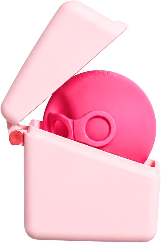 Hello Caddy Menstrual Disc Carry Case | Doubles as Period Disc Sanitizer! Period Disc Storage Holder Travel Case Collapsible Silicone Container, Microwave with Water to Clean! Feminine Care Essentials