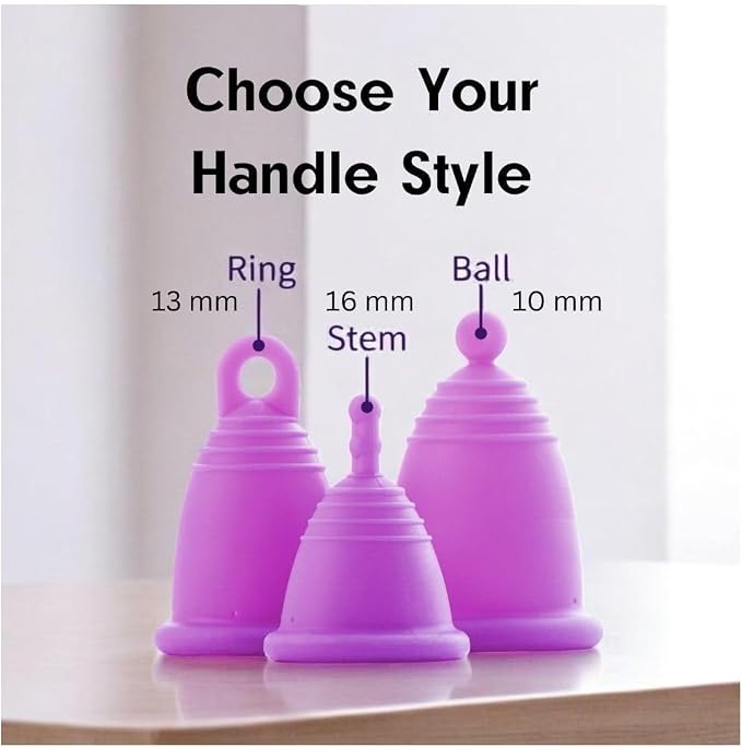Most Customizable Menstrual Cup with Stem Handle | MeLuna Me Luna | Comfortable Period Cup Reusable Cup | Tampon Pad Alternative for All Body Types | Classic