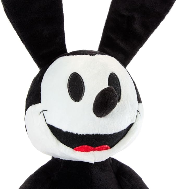 Disney Store Official Oswald The Lucky Rabbit Medium Soft Toy for Kids, Cuddly Character with Fuzzy Texture and Embroidered Details, Stiff Rabbit Ears, Disney Plushy Suitable for All Ages.