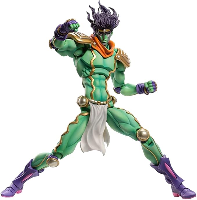 JJBA Figure Star Platinum Super Action Statue 9.84" Movable Anime Figurine Star Platinum Action Figure Desktop Decoration Collectibles Gift