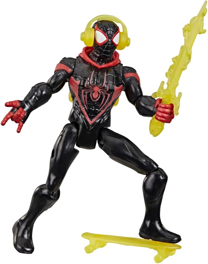 SPIDER-MAN Marvel ActionVerse Miles Morales Action Figure & Accessories, 4.5-Inch (11.4 CM) Super Hero Toys & Figures for Kids, Ages 4+