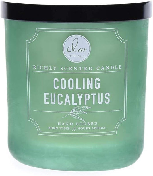 DW Home Cooling Eucalyptus Scented Candle for Home, 9 oz, 8.8 oz Candle Jar, Up to 33H Burn Time, Luxury Scented Candle for Relaxation, Gifting, Home Decor