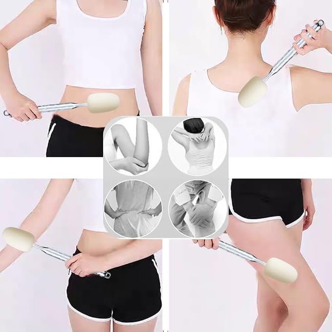 OULIGET Back Massage Stick Facial Gua Sha Tools Set,Manual Body Massage Hammer for Back Shoulders Neck Legs,Face Manual Massager Tool for Beauty Self Care,3 Pieces
