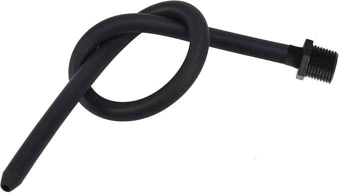 Silicone Nozzle Enema Attachment Reusable Douche Black Hose Nozzle (9.8 in)