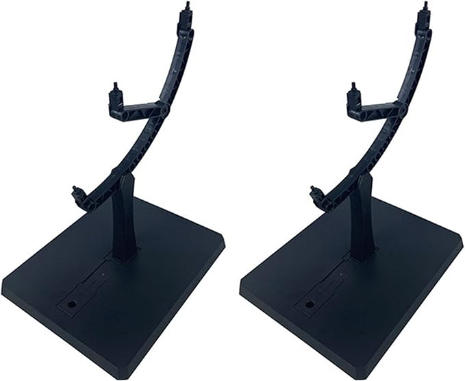 2-Pieces Action Figure Display Stand, Adjustable Model Kit Base, Display Stand Suitable For Gundam Models And 1/144 HG RG BB Action Characters, Black (2 RG)