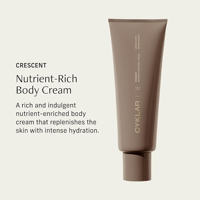 CYKLAR Nutrient Rich Body Cream – Non-Greasy Lotion for 48-Hr Moisture – Squalane, Niacinamide & Banana Flower for Hydration & Skin Barrier Support – Dry Skin Moisturizer 8oz – Crescent