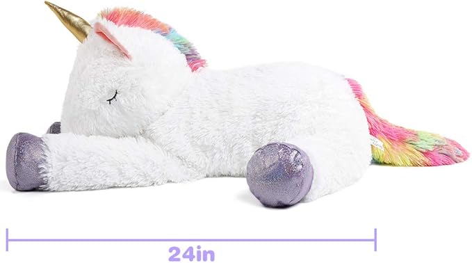 Tezituor 24 Inches Unicorn Plush Toy Set for Girls,4 Colorful Unicorns in Mommy Unicorn’s Belly,Unique Stuffed Unicorns Gifts for Children.