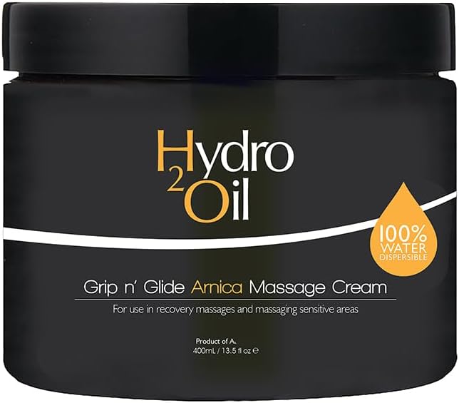 Hydro 2 Oil Massage Cream Arnica 13.5 fl oz - Water Dispersible Formula with Nourishing Ingredients for a Relaxing and Soothing Massage