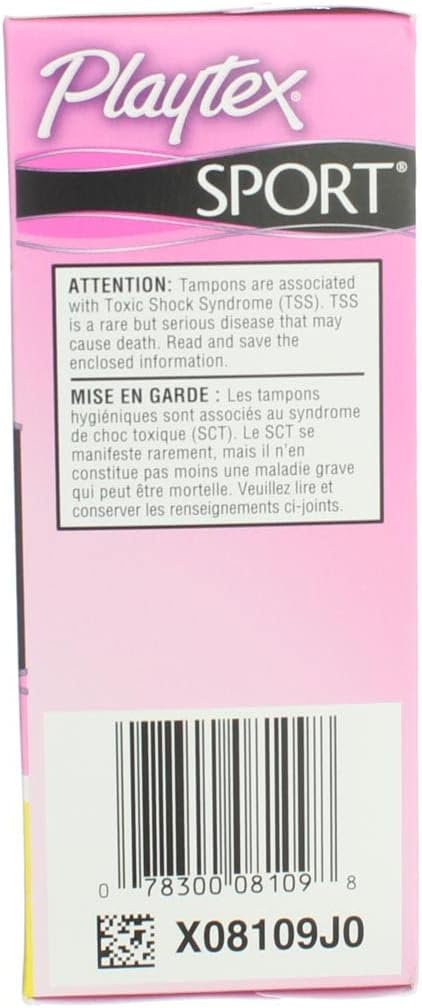 Playtex Tampons Sport Regular 18 Count Unscented