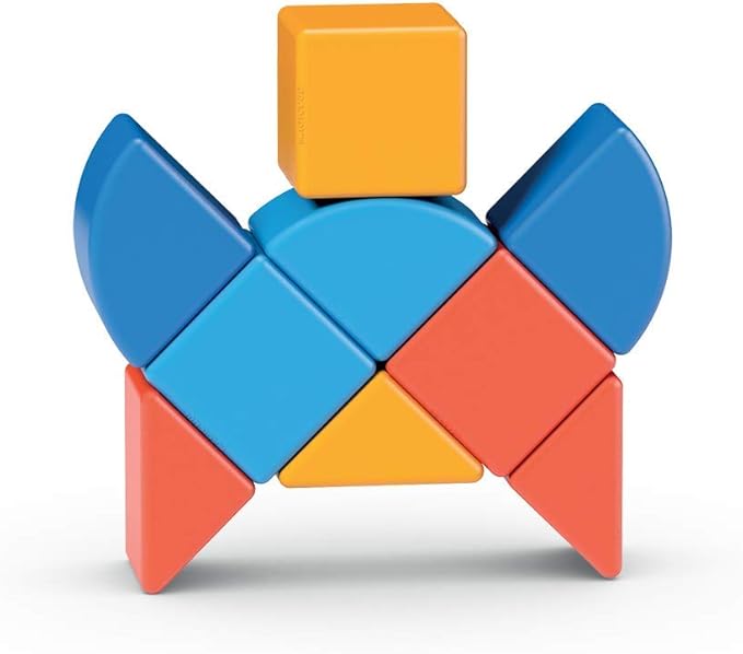 Geomag Magicube 9pcs Magnetic Blocks - Magnetic Building Blocks for Toddlers 1-3, Montessori Toys for 1+ Year Old, Autism Sensory Product, Magnets for Kids