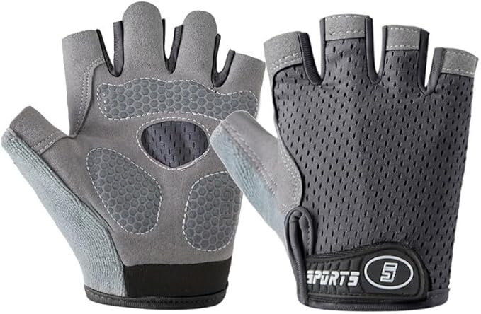 Kids Fingerless Cycling Gloves Non-Slip Bike Gloves for Youth Girls Boys 3-14T, Breathable Gloves for Skating Scooter